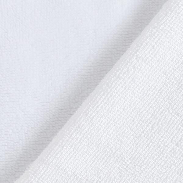 Kuschelfrottee Bambus Uni – weiss | Reststück 100cm