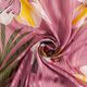 Chiffon Satin & Glanz-Streifen große Blumen – altrosa,  thumbnail number 3