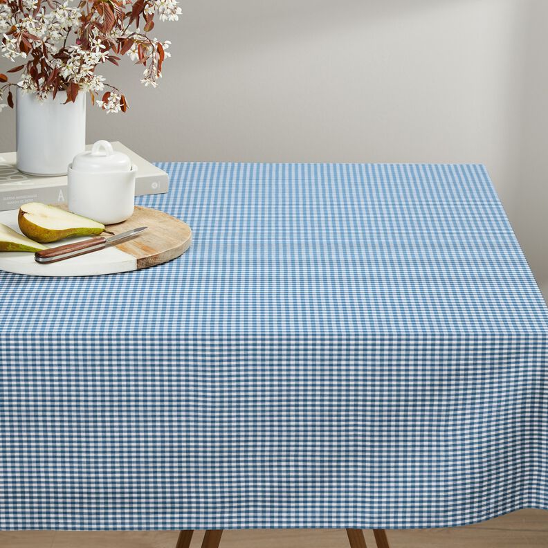 Baumwollstoff Vichykaro 0,5 cm – jeansblau/weiss,  image number 7