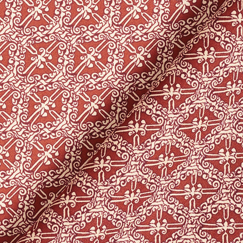Polyester Satin Paisley Rauten – kupfer,  image number 4