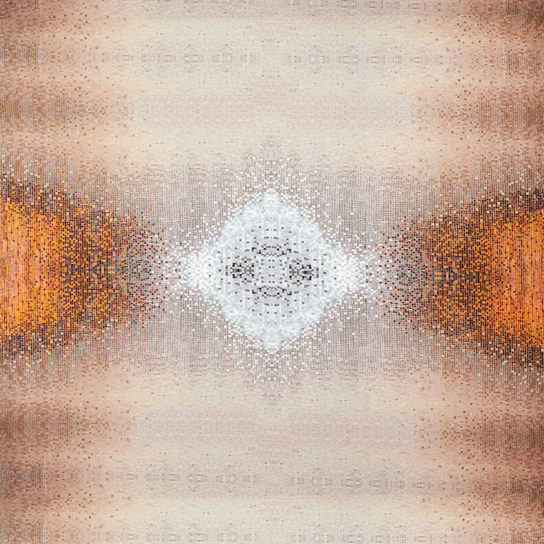 GOTS Baumwolljersey Mosaik | TCC x LOOKS by Wolfgang Joop – karamell/dunkeltaupe,  image number 1