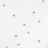 Musselin/ Doppel-Krinkel Gewebe bestickte Herzen | Poppy Fabrics – weiss/rosé,  thumbnail number 4