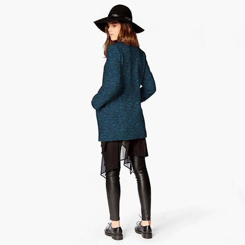Strickfleece – petrol/schwarz,  image number 5