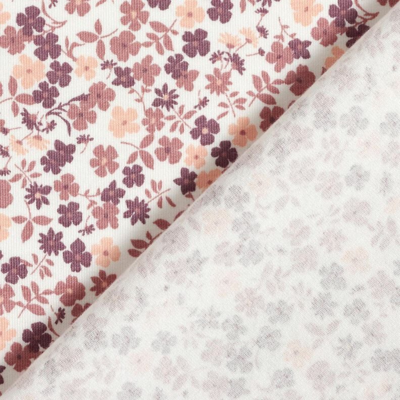 Baumwolljersey Blumenmeer &ndash; weiss/lila,  image number 4