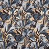 Crêpe Satin Meeresblumen – schiefergrau/beige,  thumbnail number 1