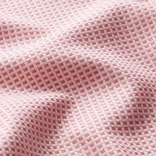 Dekostoff Jacquard Struktur Uni – rosa/weiss, image number 2