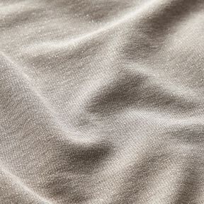 Strickjacquard Glitzer Melange – beige/silber metallic, 