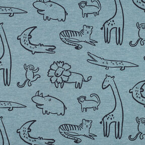 Sweatshirt Safaritiere | by Poppy – taubenblau/anthrazit, 