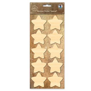 Bambus Sticker Sterne  – beige, 