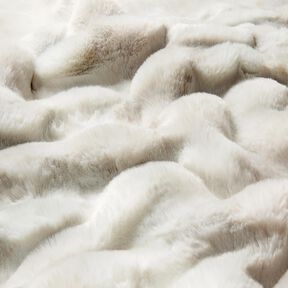 Kunstfell Langhaar mit Farbverlauf &ndash; silbergrau, 