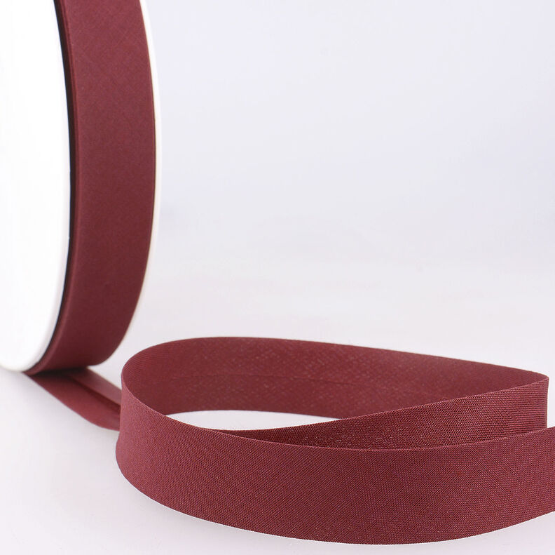 Schrägband Polycotton [20 mm] – bordeauxrot,  image number 1