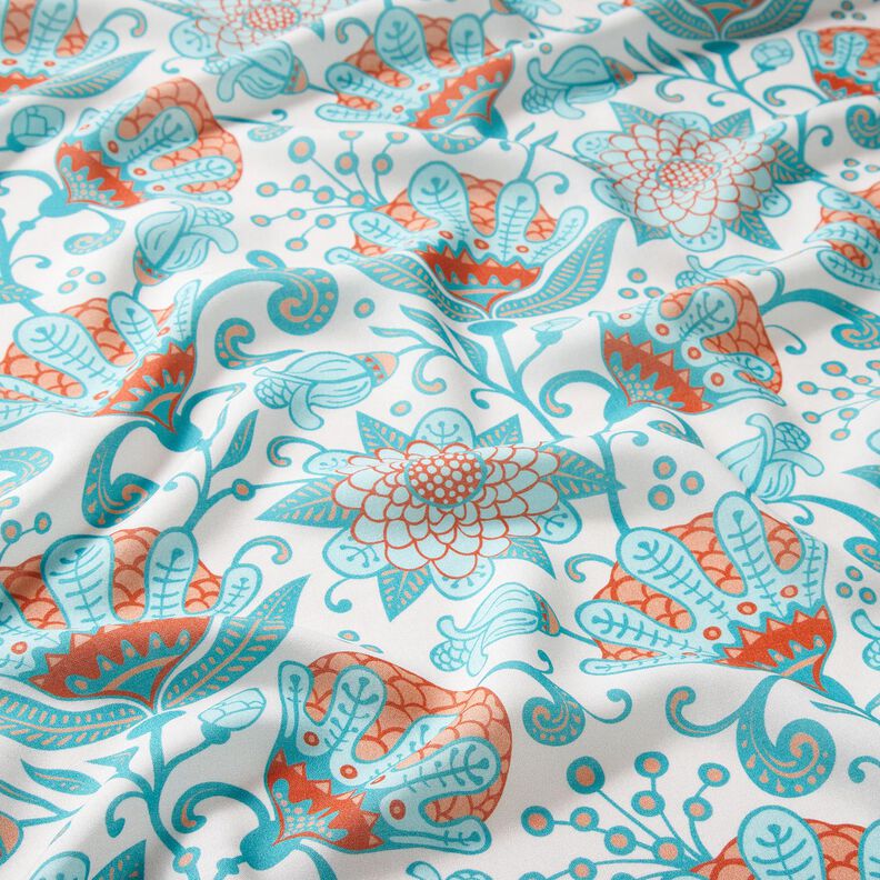 Viskose Voile Ibiza Blumen – hellbeige,  image number 2