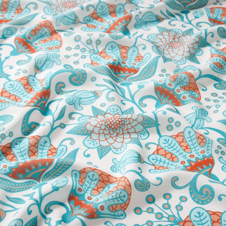 Viskose Voile Ibiza Blumen – hellbeige, image number 2