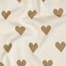 Jacquard Jersey Glitzer-Herzen | Poppy Fabrics – natur/gold metallic,  thumbnail number 2