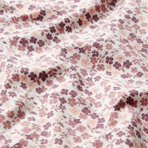 Baumwolljersey Blumenmeer &ndash; weiss/lila, 