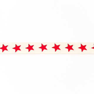 Webband Baumwolle Sterne – rot, 