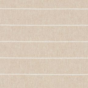 Dekostoff Canvas breite Streifen recycelt – dunkelbeige, 
