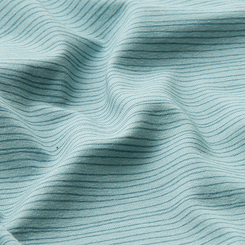 Baumwolljersey schmale Streifen – taubenblau,  image number 2