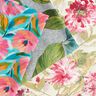 Dekostoff Baumwollköper gemalte Blüten  – rosa/türkis,  thumbnail number 5