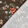 Viskosejersey kleine Blümchen – dunkelbraun/feuerrot,  thumbnail number 4