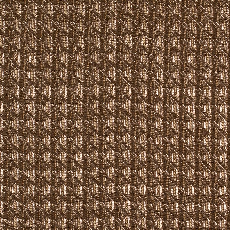 Cloqué Glitzer-Hahnentritt – mittelbraun,  image number 1