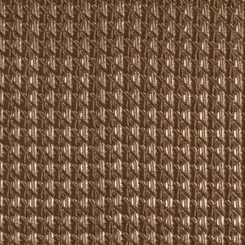 Cloqué Glitzer-Hahnentritt – mittelbraun, image number 1