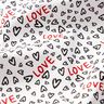 Baumwollstoff Cretonne Love – weiss/schwarz,  thumbnail number 2