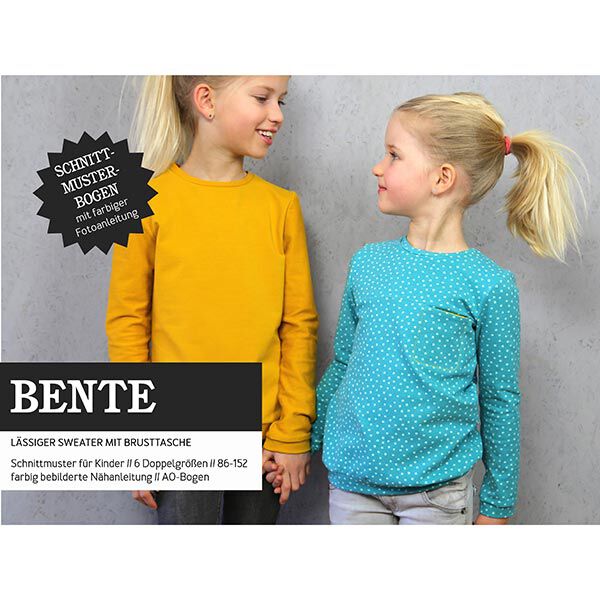 BENTE Sweater mit Brusttasche | für Kinder | Studio Schnittreif | 86-152,  image number 1