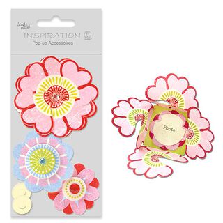 Pop-Up-Bastelset Flower Power  – rot, 