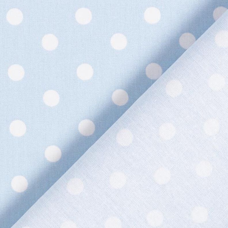 Baumwollpopeline große Punkte – hellblau/weiss, image number 6