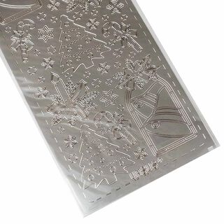 Kreativ-Sticker [ 10 x 23 cm ] – silber, 