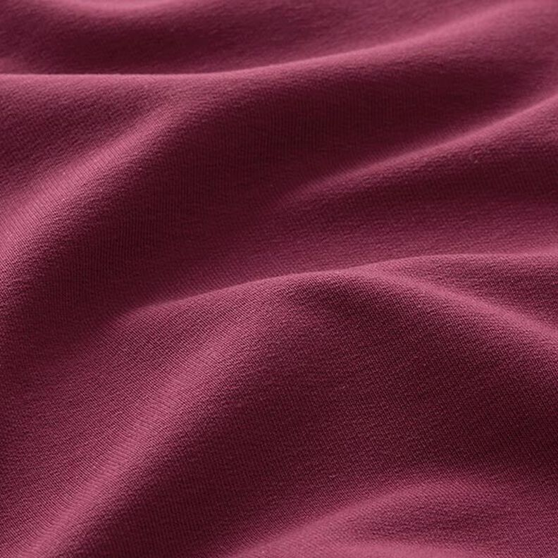Leichter French Terry Uni – bordeauxrot,  image number 4