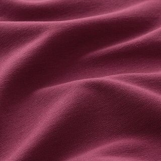 Leichter French Terry Uni – bordeauxrot, 