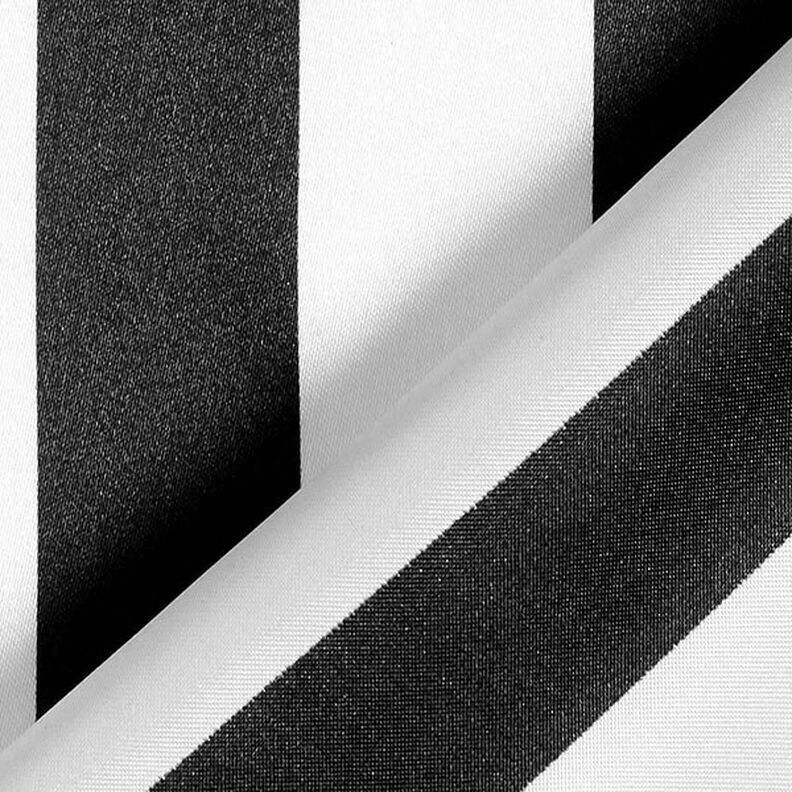 Polyestersatin breite Längsstreifen – schwarz/weiss,  image number 4