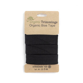Schrägband Bio-Baumwolljersey [3 m | 20 mm] – schwarz, 
