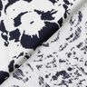Viskose-Leinen-Mix abstrakte Blumen – weiss/nachtblau,  thumbnail number 4