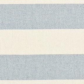 Dekostoff Panama breite Streifen &ndash; blaugrau/hellbeige, 