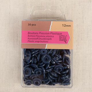 Druckknöpfe [ 30 Stück / Ø12 mm   ] – marineblau, 