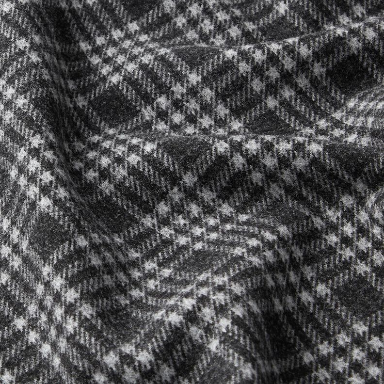 Mantelstrick Stretch Karo – hellgrau/schwarz, image number 2