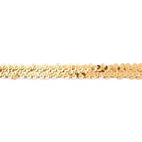 Elastische Paillettenborte [20 mm] – gold metallic, 