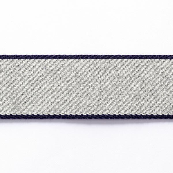 Gurtband Recycling  [ 3,5 cm ] – marineblau/grau,  image number 1
