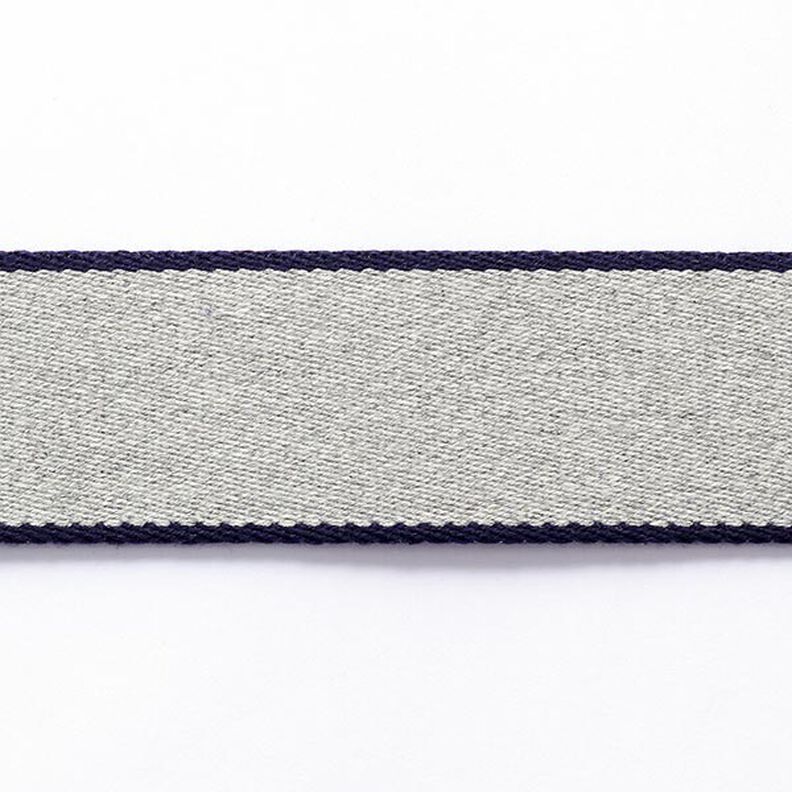 Gurtband Recycling  [ 3,5 cm ] – marineblau/grau,  image number 1