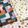 Waffelpiqué bunte Formen – moosgrün/elfenbein,  thumbnail number 5