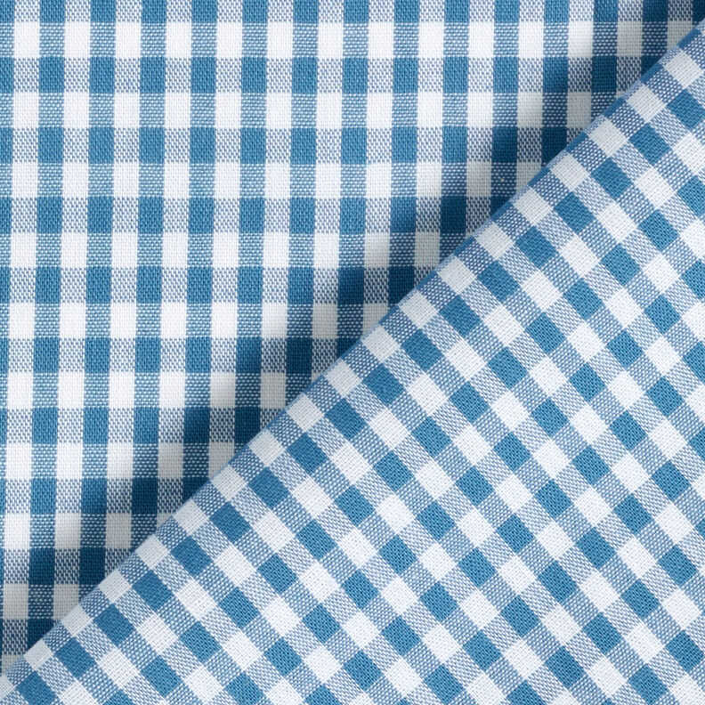 Baumwollstoff Vichykaro 0,5 cm – jeansblau/weiss,  image number 4