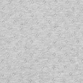 Feinstrickjersey mit Lochmuster Melange – grau, 