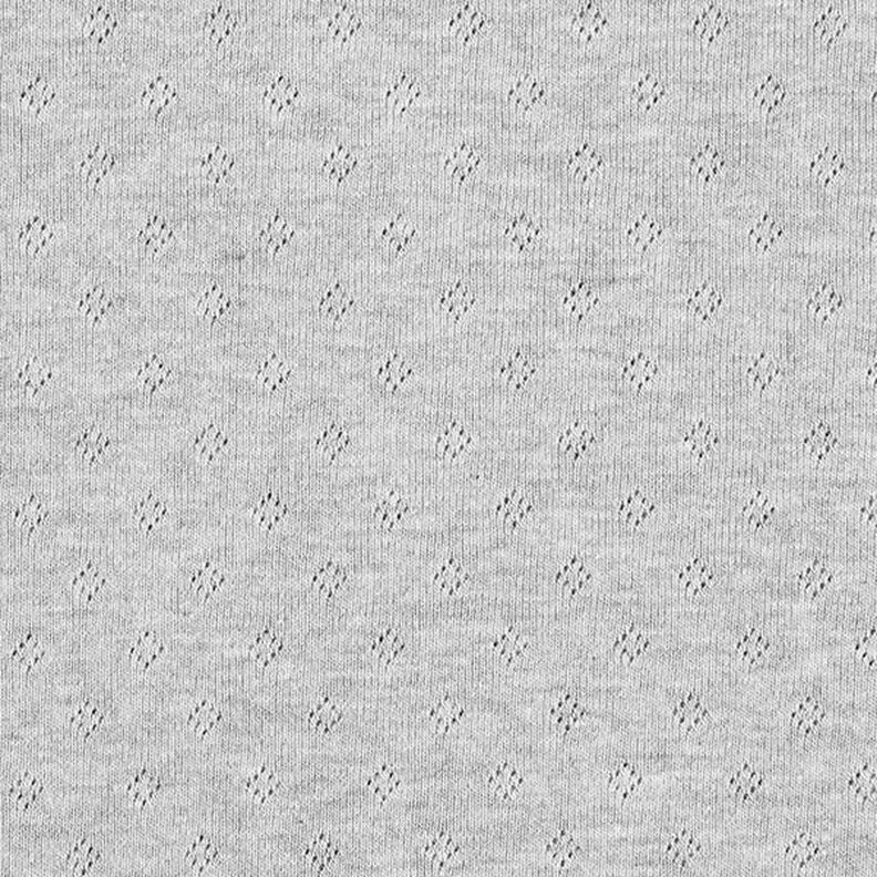 Feinstrickjersey mit Lochmuster Melange – grau,  image number 1