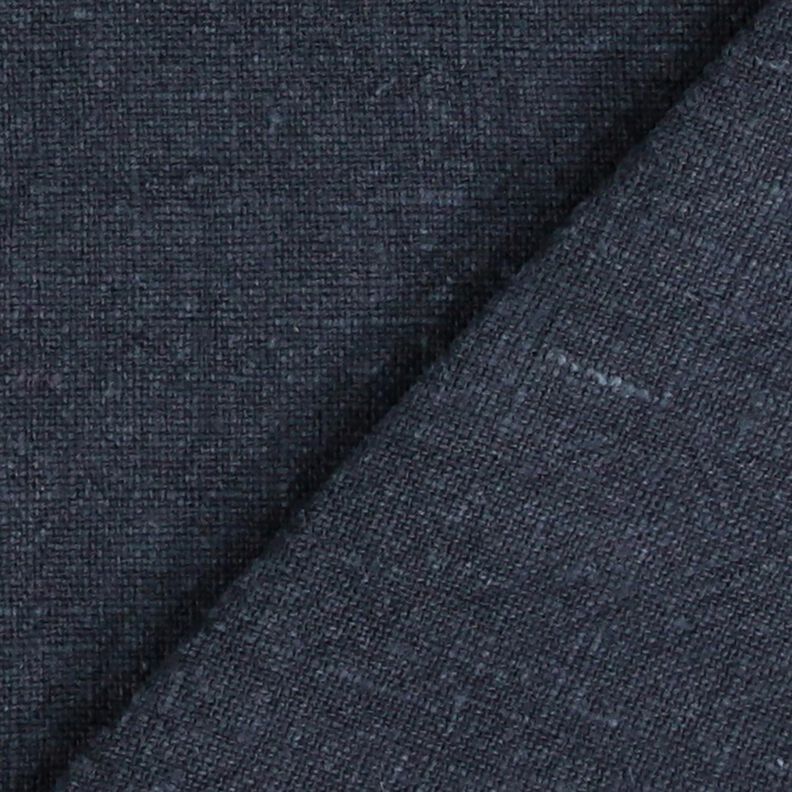 Leinenstoff Ramie-Mix stonewashed, schwere Qualität – nachtblau,  image number 3