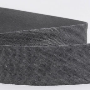 Schrägband Polycotton [20 mm] – dunkelgrau, 