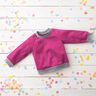 Leichter Baumwollsweat Uni – intensiv pink,  thumbnail number 7