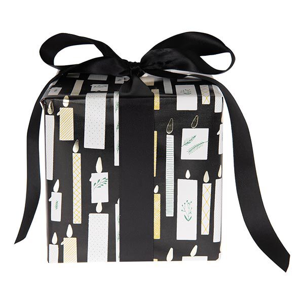 Geschenkpapier Kerze [ 70 cm x 2 m ] | Rico Design – schwarz,  image number 3